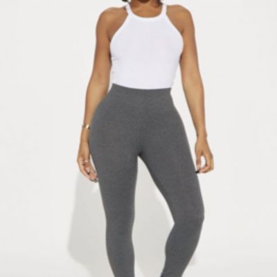 Fashion Nova Women's Size XSmall Charcoal Running Around High Rise Leggings NWT